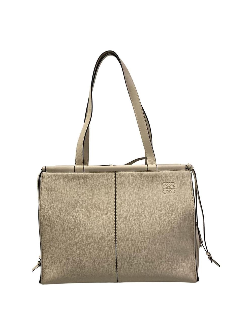 Loewe Cushion Tote Beige Leather Bag #367147L11B